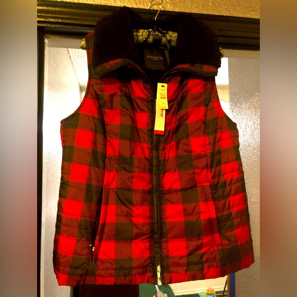 A Buffalo pattern vest